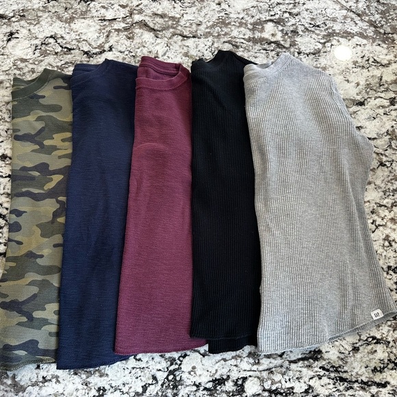 Boys GAP Long Sleeve Thermal Bundle Size Medium Lot of 5 - Picture 2 of 2